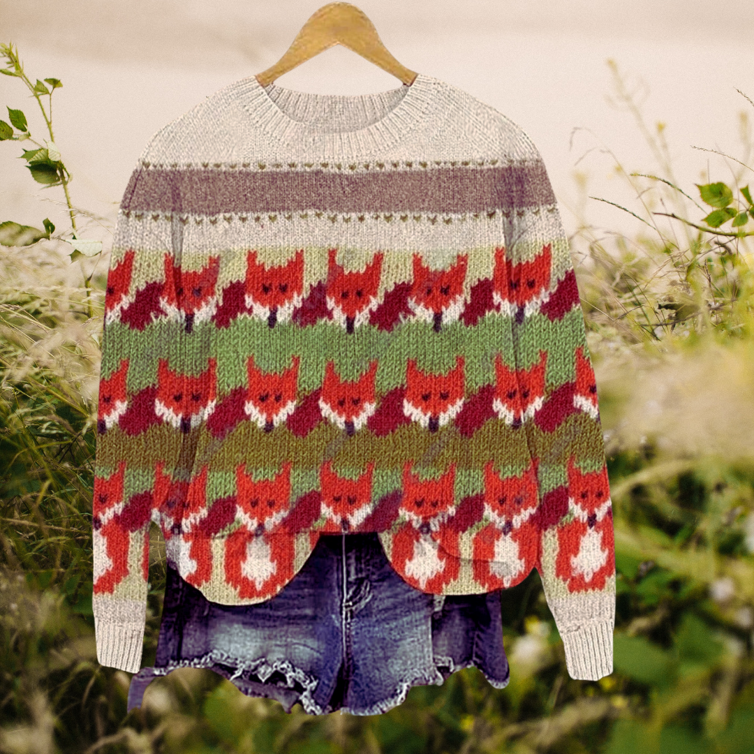 Adorable Unisex Sweater Collection with Fox Patterns - Ltd Time Only!