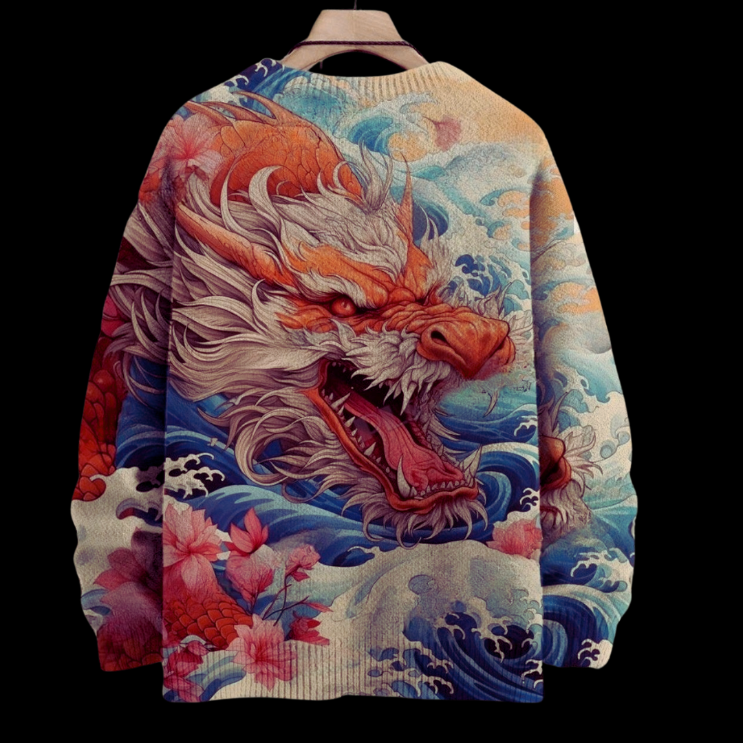 Oriental Animal Art Colourful Sweater SELECTION (Size: XS to 7XL)