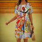Abstract Cultural Print Dress – Plus Size Fashion