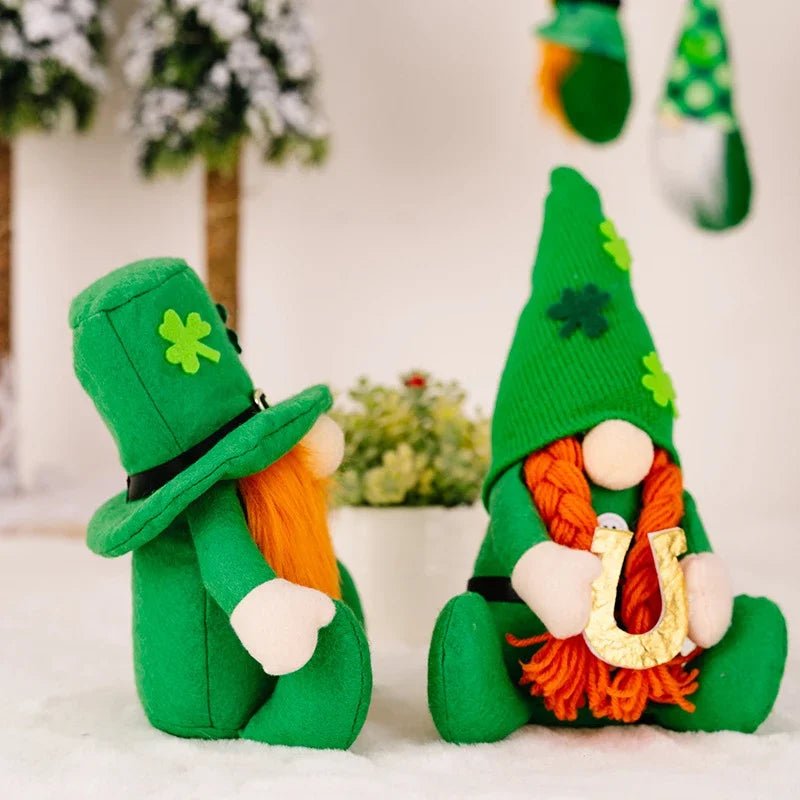 22 Styles St Patrick's Day Decorations Plush Gnome Green Faceless Doll Irish Day Party Decor Saint Patrick Ornaments Irish Gifts-ALOE WINGS STORE