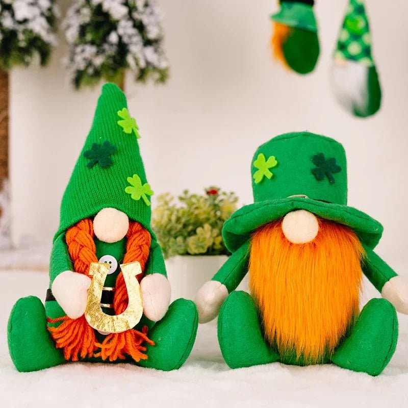 22 Styles St Patrick's Day Decorations Plush Gnome Green Faceless Doll Irish Day Party Decor Saint Patrick Ornaments Irish Gifts-ALOE WINGS STORE