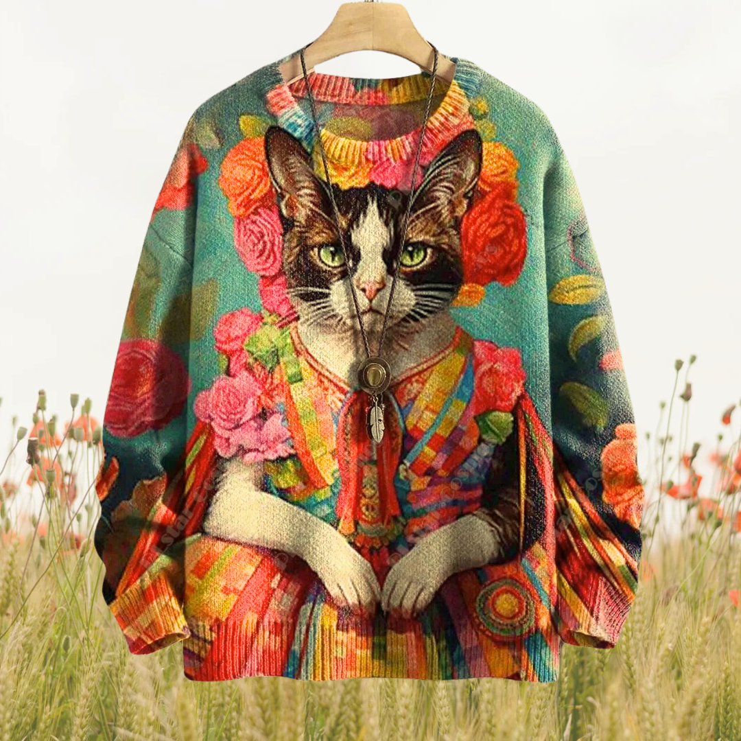 Cat Art Unisex Sweater Collection - ALOE WINGS STORE