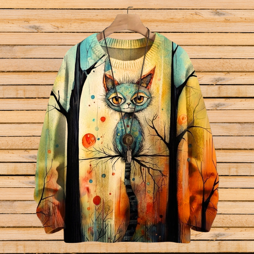 Art Nouveau Animal Sweater [SELECTION] - ALOE WINGS STORE