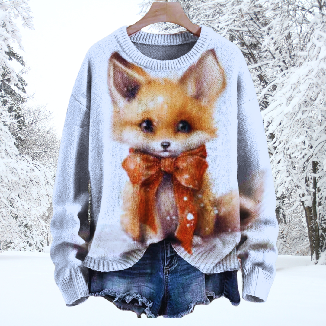 Adorable Unisex Sweater Collection with Fox Patterns - Ltd Time Only!