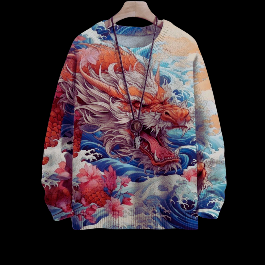 Oriental Animal Art Colourful Sweater SELECTION (Size: XS to 7XL)