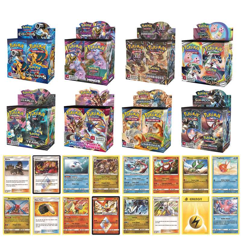 324 Booster Card Packs Pokémon Board Game Battle Cards Elf English Cards - ALOE WINGS STORE