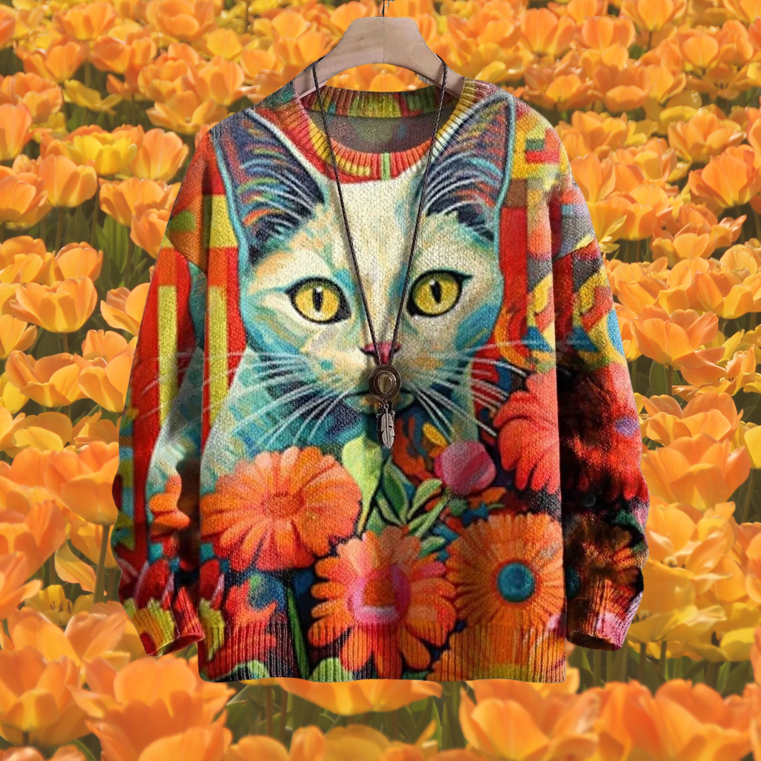 Cat Art Unisex Sweater Collection - ALOE WINGS STORE