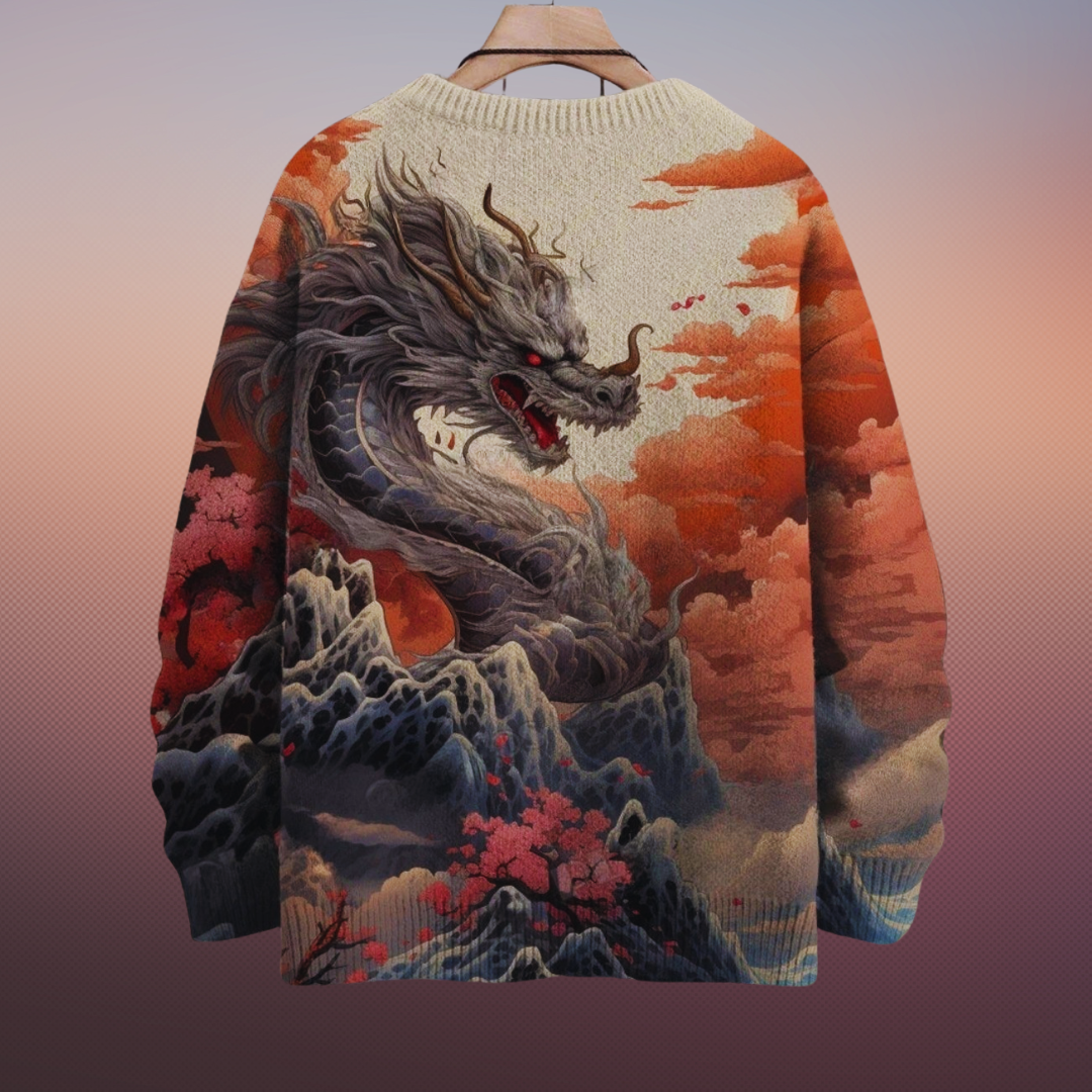 Oriental Animal Art Colourful Sweater SELECTION (Size: XS to 7XL)