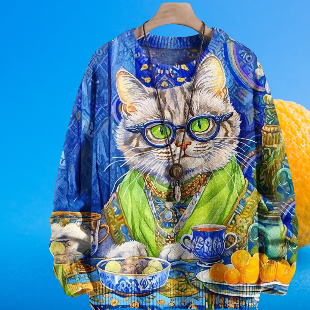 Cat Art Unisex Sweater Collection - ALOE WINGS STORE