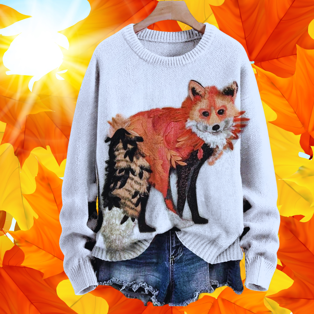 Adorable Unisex Sweater Collection with Fox Patterns - Ltd Time Only!