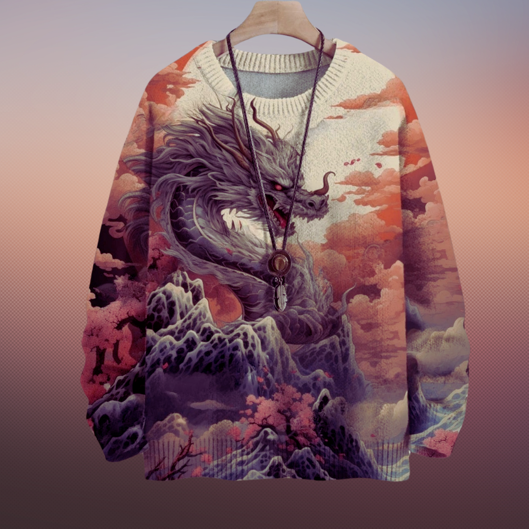 Oriental Animal Art Colourful Sweater SELECTION (Size: XS to 7XL)