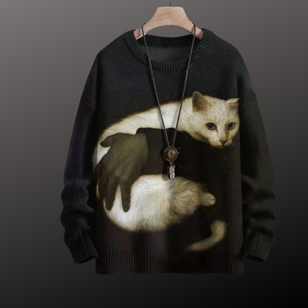 Cat Art Unisex Sweater Collection - ALOE WINGS STORE