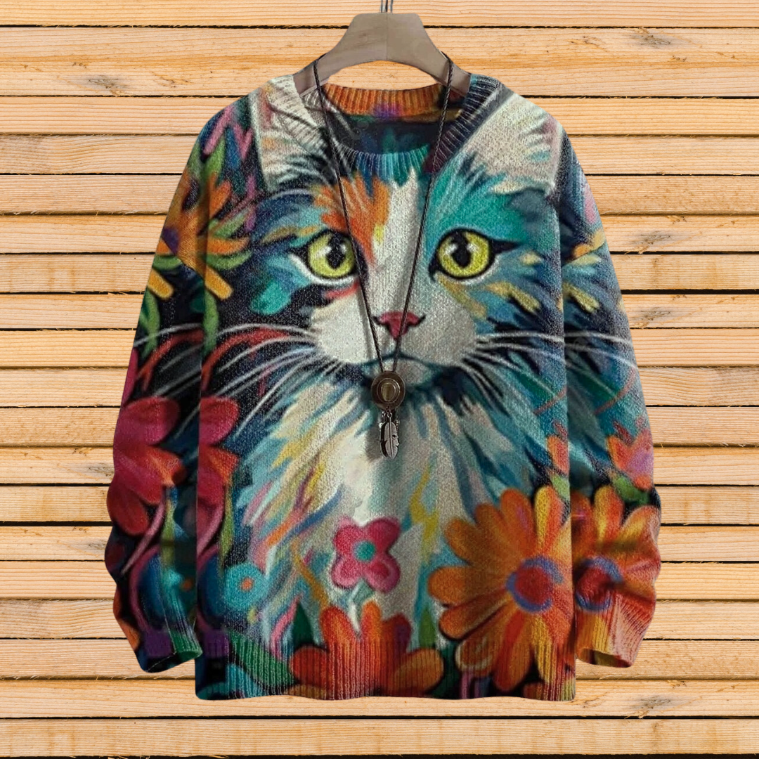 Art Nouveau Animal Sweater [SELECTION] - ALOE WINGS STORE