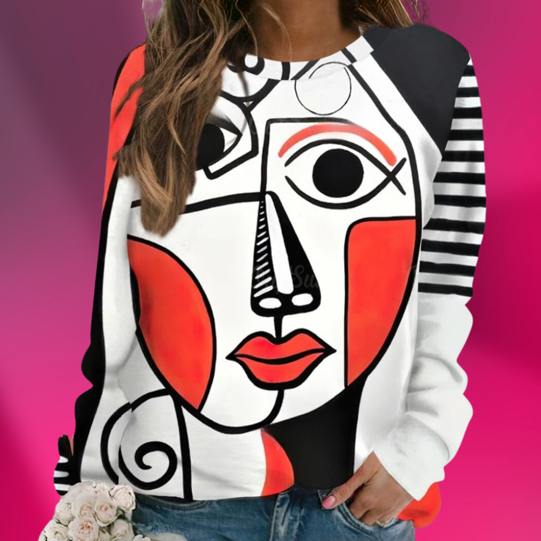 Unisex Geometric Abstract Face Art Sweatshirt Collection (Sizes S to XXXL) - ALOE WINGS STORE