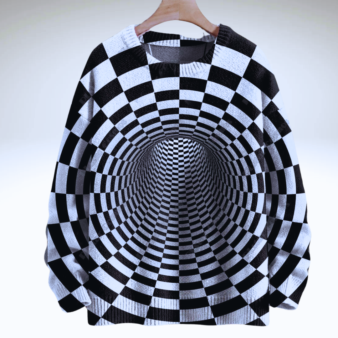 Unisex 3D Optical Illusion Sweaters – Stylish & Unique Selection