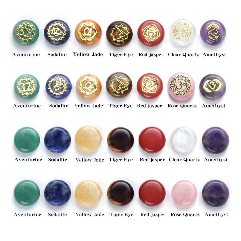 7Pcs Seven Chakras Healing Gemstones - ALOE WINGS STORE