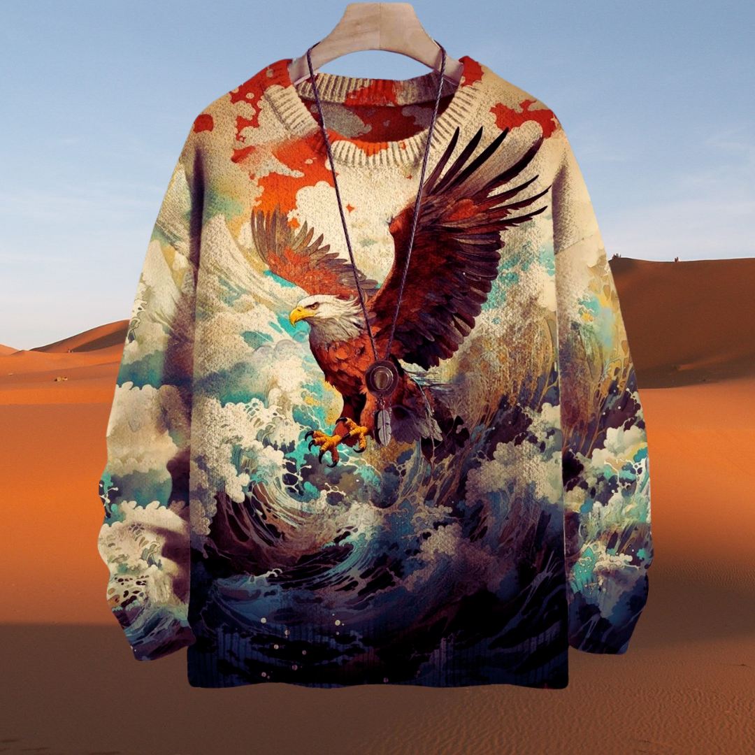 Oriental Animal Art Colourful Sweater SELECTION (Size: XS to 7XL)