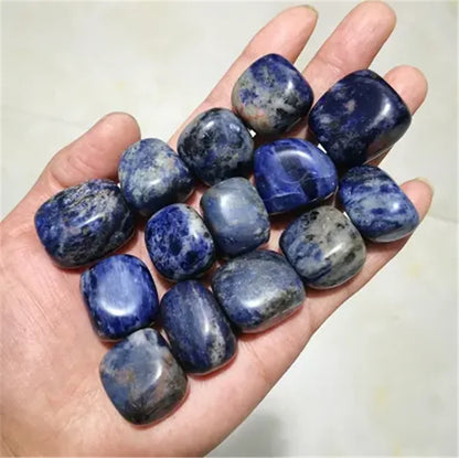 Rich blue lapis lazuli tumbled stones for truth and wisdom