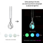 Glowing pendant with instructions on how to activate its glow.