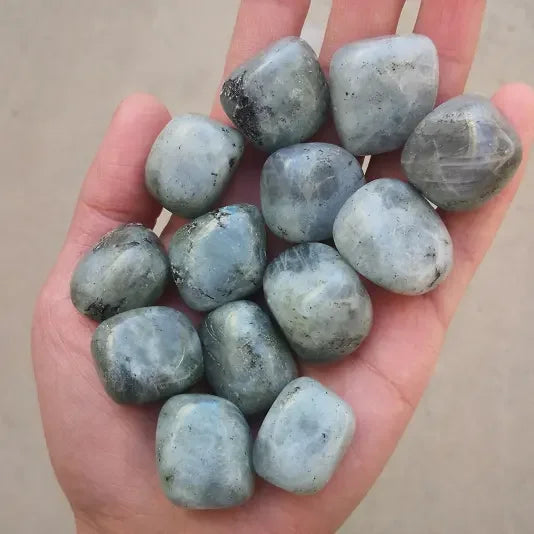 Mystical labradorite tumbled stones for magic, intuition, and transformation