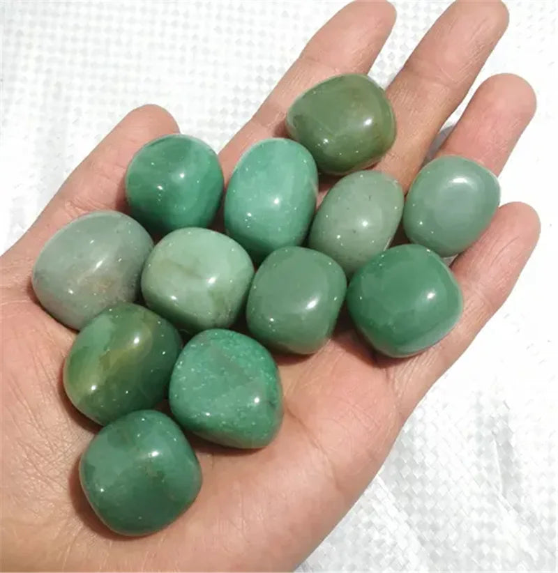 Lucky green aventurine tumbled stones for prosperity and opportunity