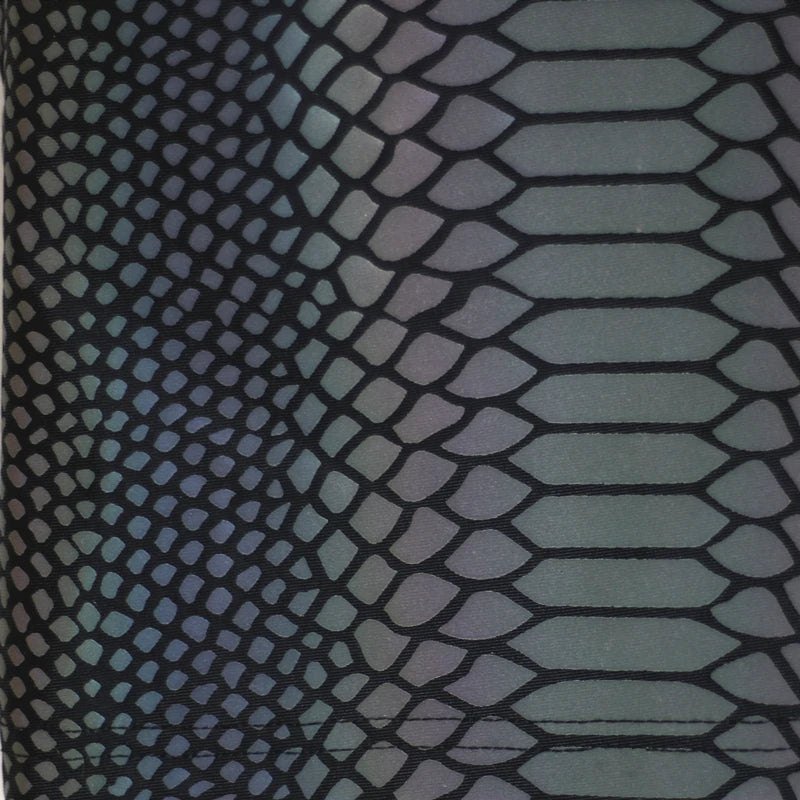 Reflective Snake Print T-Shirt – Glow-in-the-Dark Rainbow Colour Streetwear for Night Visibility