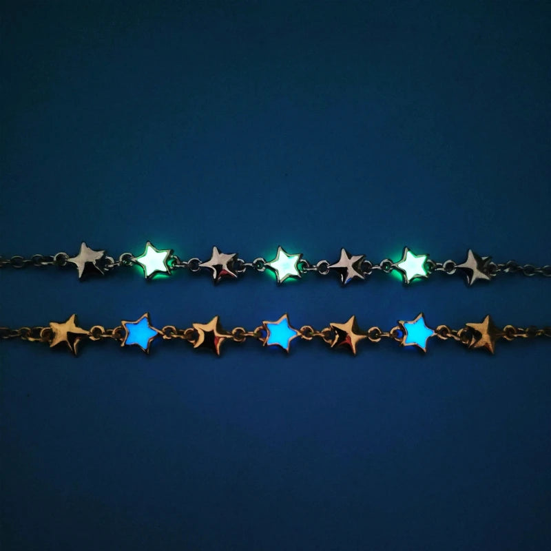 Luminous 'Glow In The Dark' Night Sky and Other Patterns Natural Volcanic Stone Bracelets SELECTION-ALOE WINGS STORE