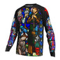 Religious Cycling Jersey – Stained Glass Jesus & Virgin Mary Long Sleeve MTB Bike Shirt for Men & Women | Breathable, Quick-Dry, Unisex Church Wear for Mountain Biking & Road Cycling