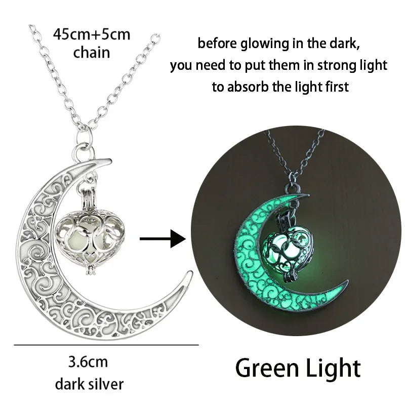 Close-Up of Glow-in-the-Dark Arrow Pendant Necklace — Worn by Hand for Detail View