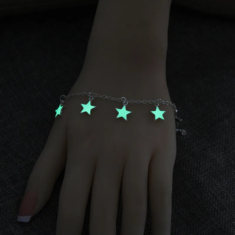 Luminous 'Glow In The Dark' Night Sky and Other Patterns Natural Volcanic Stone Bracelets SELECTION - ALOE WINGS STORE