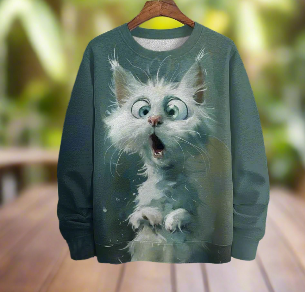 Unisex Sweatshirt with Funny Animal Faces (Sizes S-5XL) - ALOE WINGS STORE