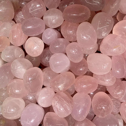 Gentle rose quartz tumbled stones for love, compassion, and self-care