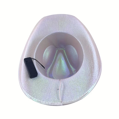 LED Light-Up Cowboy & Cowgirl Hat – Luminous Western Party Cap for Dancing, Dress-Up & Festivals