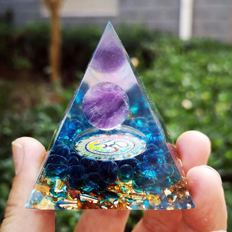 Spiritual Crystal Resin Energy Generator Pyramid Selection - ALOE WINGS STORE