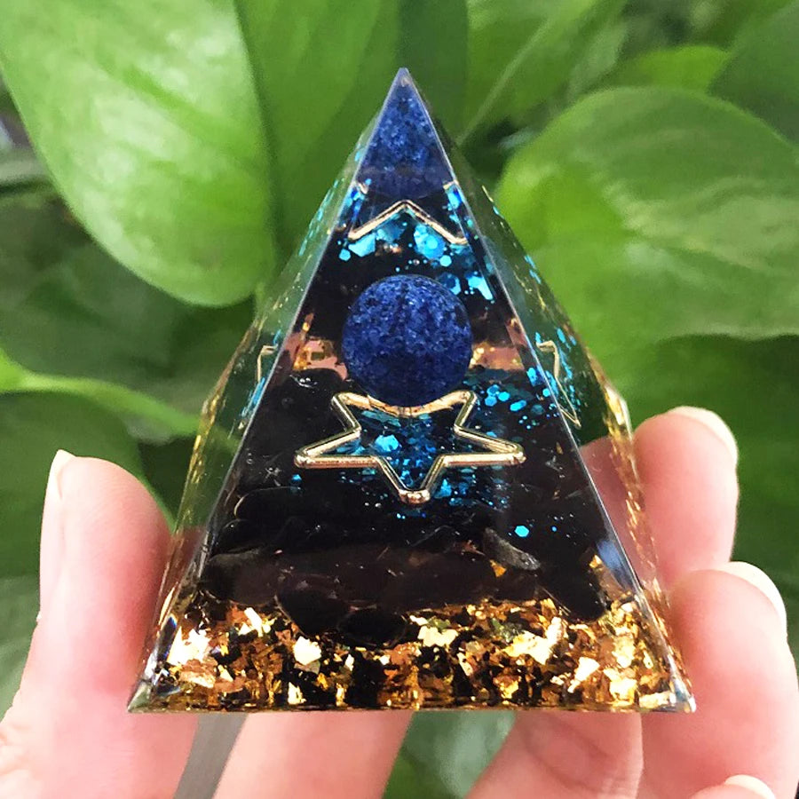 Energy Generator Crystal Gemstones Pyramid - ALOE WINGS STORE