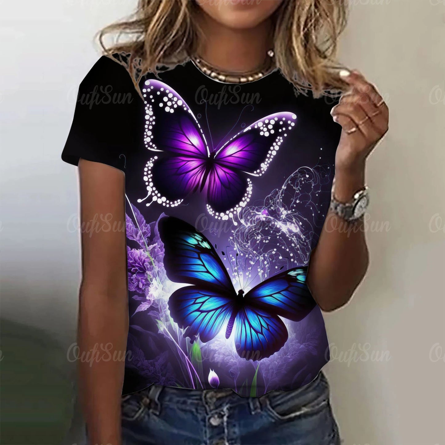 Lumious Butterfly T-Shirt [SELECTION] - ALOE WINGS STORE