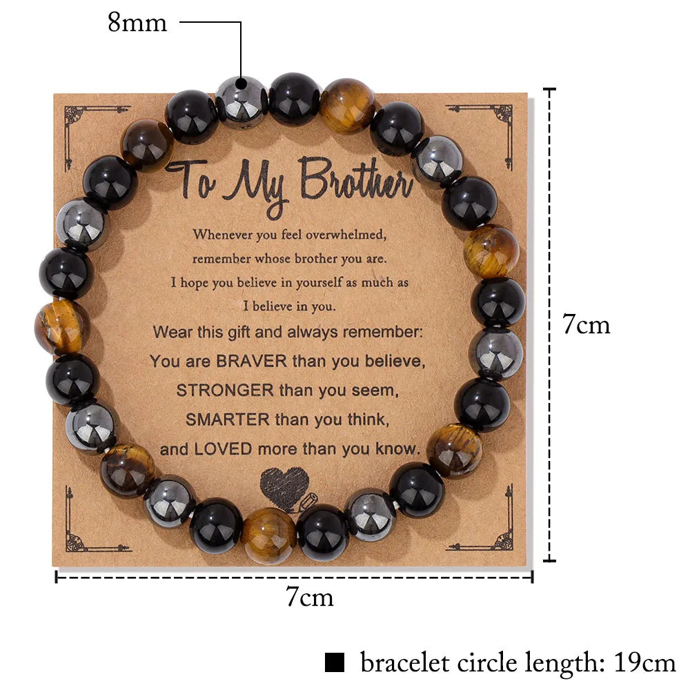 Natural Stone Bead Bracelet With Information Card SELECTION - ALOE WINGS STORE