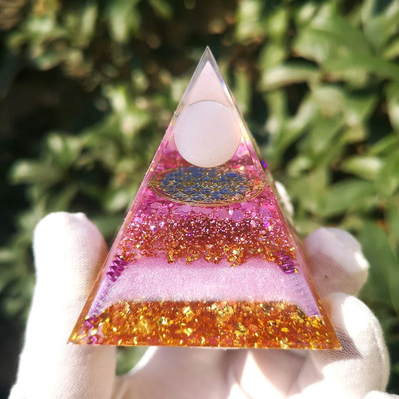 Spiritual Crystal Resin Energy Generator Pyramid Selection-ALOE WINGS STORE