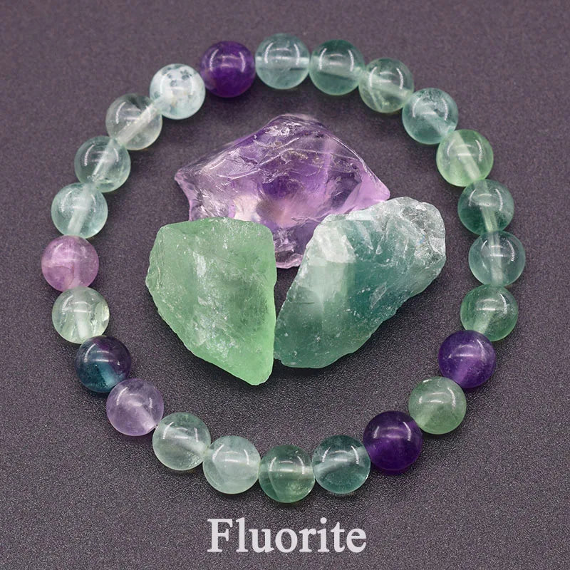 Geniune Natural Precious Stones Bead Bracelet Quartz [SELECTION] - ALOE WINGS STORE