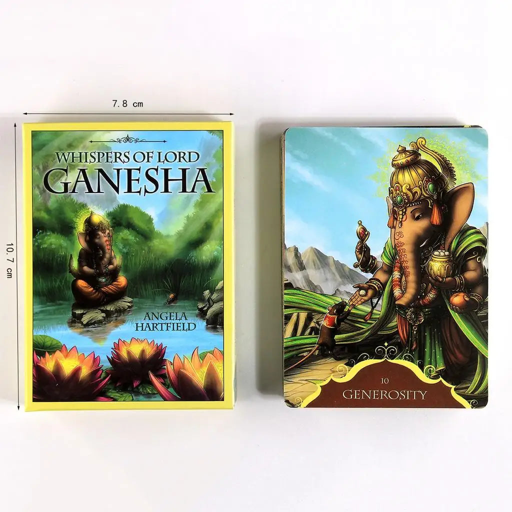 Whispers Lord Ganesha Oracle Cards with Guidebook - ALOE WINGS STORE