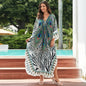 2.Maxi Kaftan Beach Dresses for Women – Artistic Summer Robe with Bold Prints