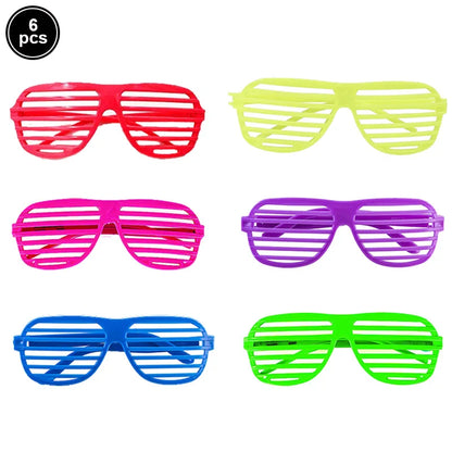 UV Glow Party Accessories Set – Neon Hat, Glasses, Bracelet, Necklace & Gloves for Birthday, Wedding & Festival Dress-Up Decor