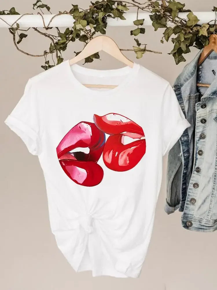 Juicy Tasty Lips Designs Women's Short Sleeve T-Shirts (SELECTION) - ALOE WINGS STORE