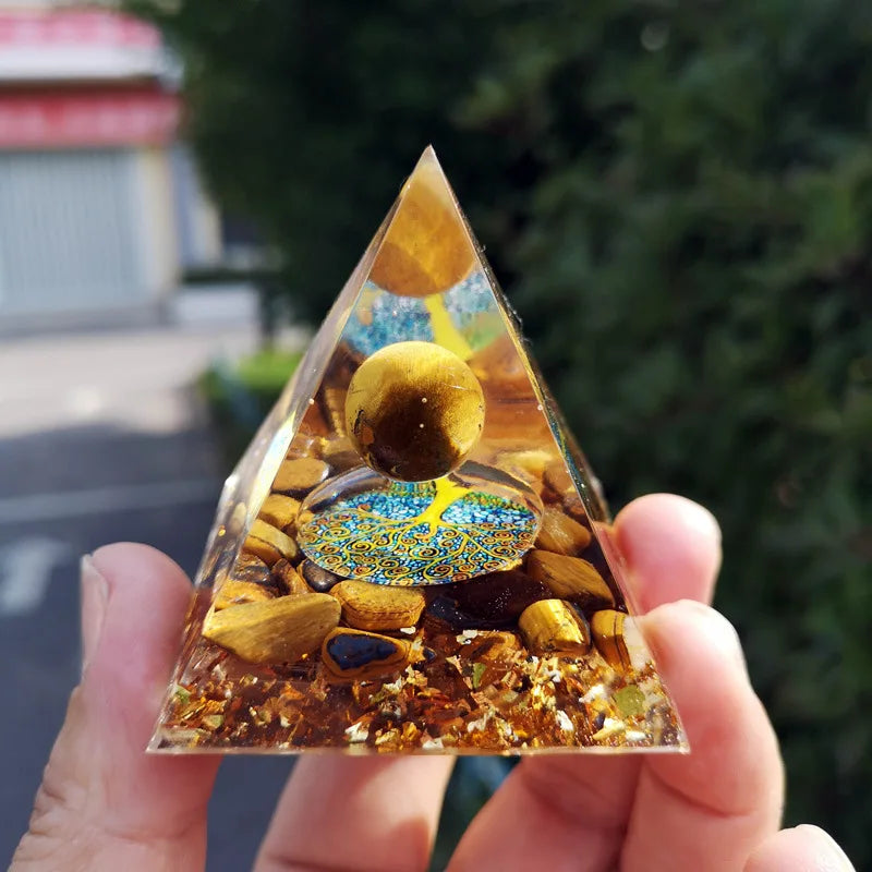 Spiritual Crystal Resin Energy Generator Pyramid Selection-ALOE WINGS STORE