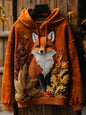 Back view of hoodie showing full print design — complete coverage of animal artwork