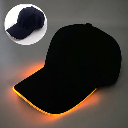 LED Light-Up Baseball Cap – Adjustable Glowing Hat for Parties, Night Runs & More!