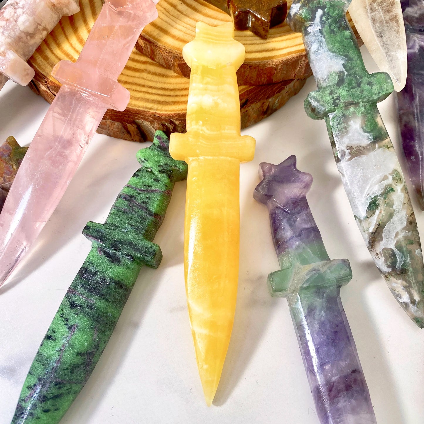 Crystal Gemstone Knife SELECTION - ALOE WINGS STORE