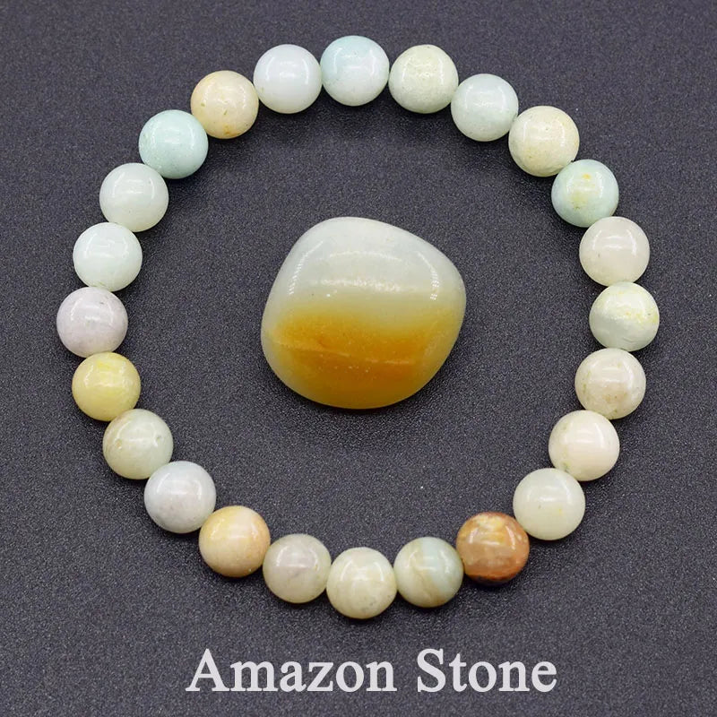 Geniune Natural Precious Stones Bead Bracelet Quartz [SELECTION] - ALOE WINGS STORE