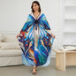2.Maxi Kaftan Beach Dresses for Women – Artistic Summer Robe with Bold Prints