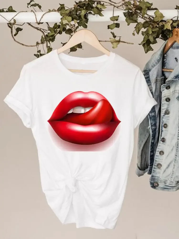 Juicy Tasty Lips Designs Women's Short Sleeve T-Shirts (SELECTION) - ALOE WINGS STORE